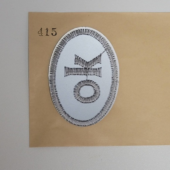 VTG Iron On Patch Silver Reflective OK Oval Name Tag - Picture 7 of 7